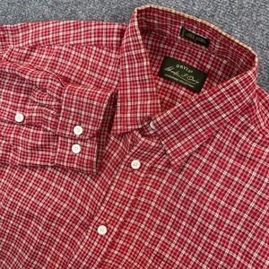 Orvis Charles F. Orvis Signature Collection 100% Linen Men's‎ L Red White Plaid